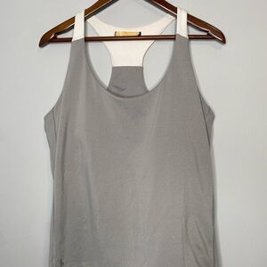 Ralph Lauren Sport Gray and White Women's Racerback Tank Top Women's Size Large